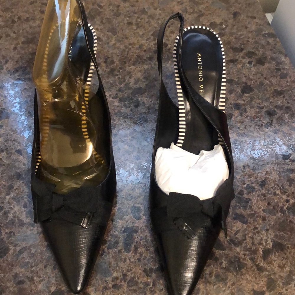 High heel sling backs